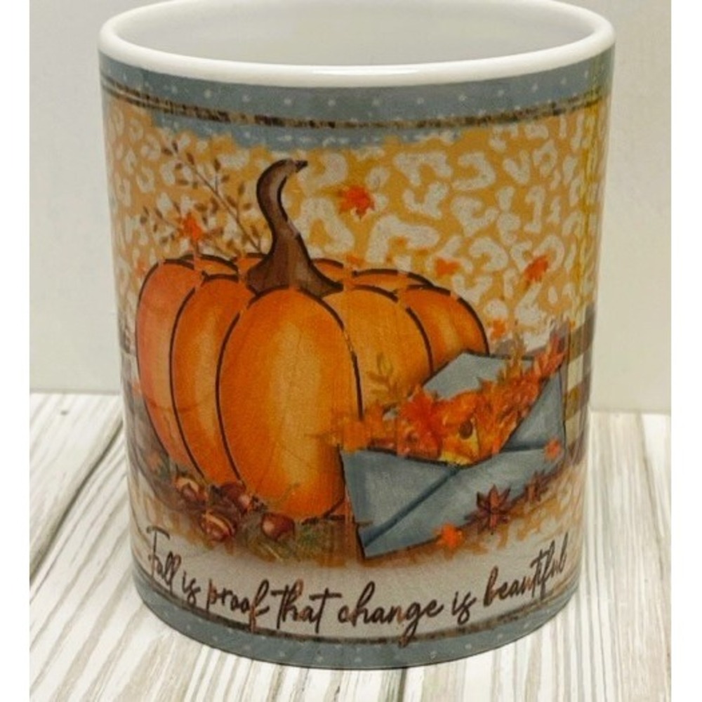 Custom Made 11 oz Ceramic Coffee Mug/Cup~Fall Vibes~